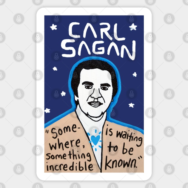 Carl Sagan Sticker by krusefolkart